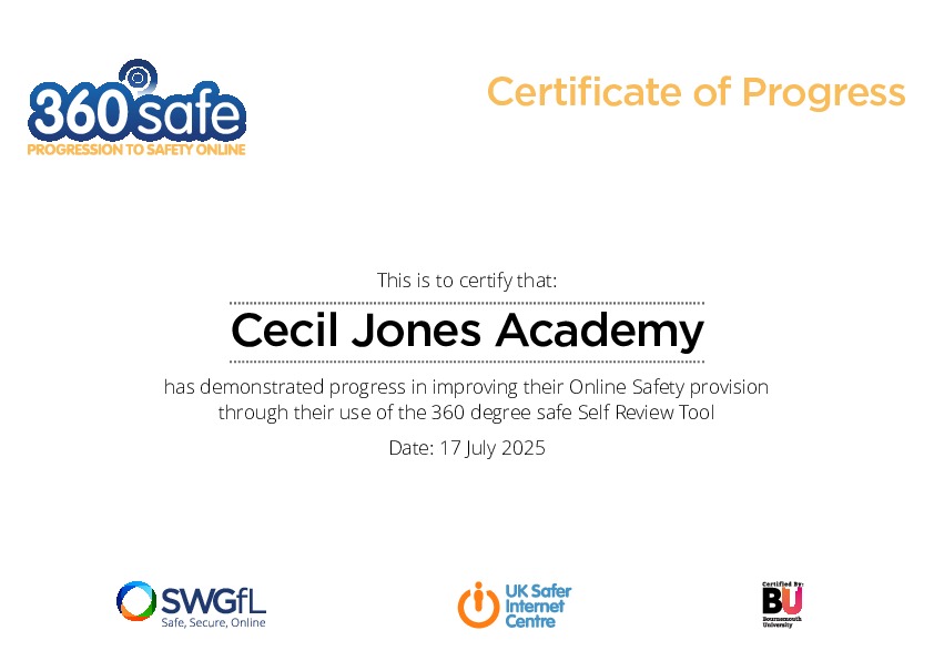 Certificate of Progress July 2025