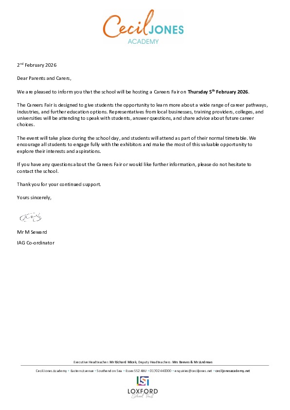 Careers Fair Letter Feb 2026
