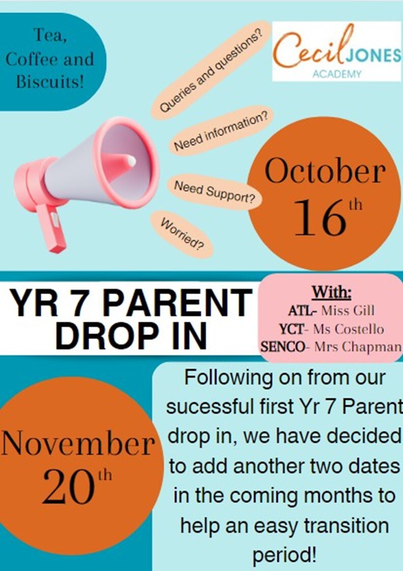 Yr 7 Drop in poster (1)